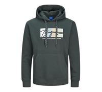 JACK & JONES Sudadera Jorportland Block Branding Hood Capucha, Forest River, S para Hombre