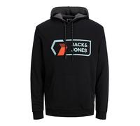 JACK & JONES Sudadera 'Logan' menta / rojo anaranjado / negro M EUR