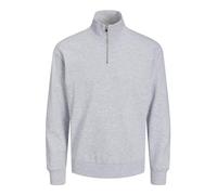 JACK & JONES Sudadera para Hombre Jjebradley con Media Cremallera Noos, Gris Claro, S