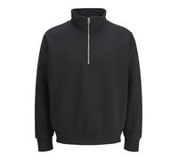 JACK & JONES Sudadera para Hombre Jjebradley con Media Cremallera Noos, Negro, XS