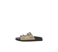 JACK & JONES Suede Buckle Sandal, Jfwdallas-Sandalias de Ante con Hebilla Hombre, Plaza Taupe, 42 EU