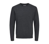 JACK & JONES Suéter básico de Talla Grande para Hombre, Gris Oscuro, XXXXXL