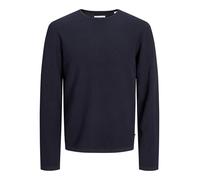 Jack & Jones Suéter de Punto para Hombre Suéter de Punto sólido, Azul Marino, L