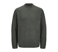 JACK & JONES Suéter de Punto para Hombre Suéter de Punto sólido, Noche de Oliva, S