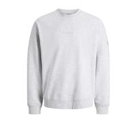 JACK & JONES Sweat Badge Crew Neck BF Jcopoint-Insignia de Sudor con Cuello Redondo, Color Blanco, S para Hombre