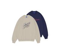 JACK & JONES Sweat Crew Neck Fst 2pk Jorinwood-Sudadera, Cuello Redondo, 2 Unidades, MP, Blanco Envejecido, XXL para Hombre