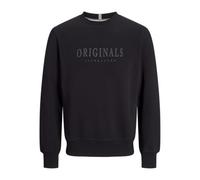 JACK & JONES Sweat Crew Neck Jorfrederiksberg-Sudadera con Cuello Redondo, Negro, M para Hombre