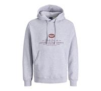 JACK & JONES Sweat Hood Ch Jorgreene Branding-Sudadera con Capucha, Blanco Brillante, XS para Hombre