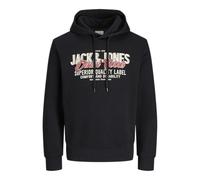 JACK & JONES Sweat Hood Jjelogo Sudadera con Capucha 2 Col 25/26 Noos, Negro, L para Hombre
