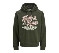 JACK & JONES Sweat Hood Jjelogo Sudadera con Capucha 2 Col 25/26 Noos Pls, Mochila, XXL para Hombre