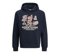 JACK & JONES Sweat Hood Jjelogo Sudadera con Capucha 2 Col 25/26 Noos Pls, Sky Captain, XXL para Hombre
