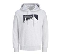 JACK & JONES Sweat Hood Jjsun-Sudadera con Capucha, Color Blanco, L para Hombre