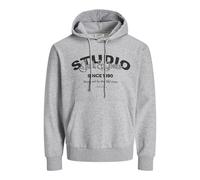 JACK & JONES Sweat Hood Jjyuki Sudadera con Capucha BF, Gris Claro, M para Hombre