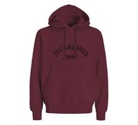 JACK & JONES Sweat Hood Jorbleecker Branding Sudadera con Capucha BF, Tibetan Red, XL para Hombre