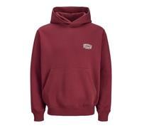 JACK & JONES Sweat Hood Jorgrand Midtown Sudadera con Capucha, Tibetan Red, L para Hombre