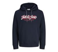 JACK & JONES Sweat Hood Pls Jjurban-Sudadera con Capucha, Sky Captain, 4XL para Hombre
