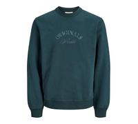 JACK & JONES Sweat Jorbleecker Branding Sudadera Crew BF, Forest River, M para Hombre