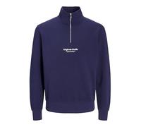 JACK & JONES Sweat Quarter Zip Jorvesterbro-Sudadera con Cremallera Hn Noos, Ocean Cavern, XL para Hombre