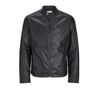 JACK & JONES Synthetic Leather Jacket Synthetic Leather Jacket Black S Black S