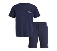 JACK & JONES tee Shorts Set MP Jjbrandon-Conjunto de Pantalones Cortos de té, Azul Marino, XL Hombres