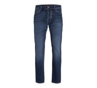 JACK & JONES Vaqueros Ajustados para Hombre, Talla Grande, JJIMIKE JJICON I.K. SQ 026 PLS Tapered Fit Jeans, Azul Denim., 46W / 32L