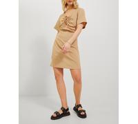 Jack & Jones Vestido corto de escote pico cut out. Beige 36 (S)