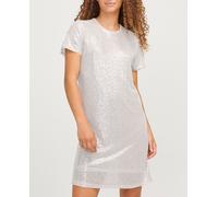 Jack & Jones Vestido corto lentejuelas. Blanco hielo 34/XS