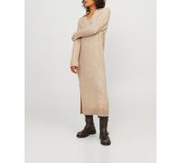 JJXX Jxozzy Diverse Polo Neck Dress Knit Vestido de Punto, Beige, XS Mujeres