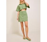 Jack & Jones Vestido mini camisero cut out. Verde Agua 36 (S)
