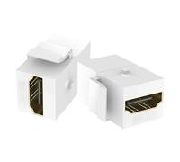 Jack Keystone, 2 adaptadores de acoplador de inserción Keystone, cabezal de extensión de pared con derecho para reproductores Blu-Ray, televisores HD, proyectores y Streaming