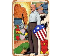Jack Kirby, The men and the Legend. Letrero de metal vintage con impresión artística de 8 x 12 pulgadas