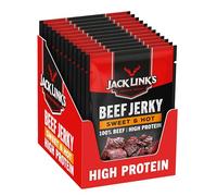Jack Links Beef Jerky Sweet & Hot (12 x 60g) - Proteina Carne - Protein Snacks - Altamente Proteica - Cecina Seca Rica en Proteinas - Snack Proteico - Alta en proteínas para fitness, al aire libre
