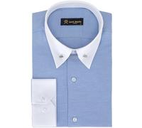 Jack Martin - Camisa con Cuello Pin - Camisas Formales de Corte Slim para Hombre (Oxford Marino,XL)