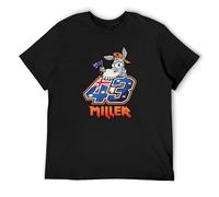 Jack Miller Number 43 Australia T-Shirt Summer Top Anime Clothes T-Shirt for a Boy t Shirts for Men Cotton Black XXL