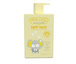 Jack N' Jill Baby Wash, gel de ducha natural para niños para la hora del baño, sin fragancia y sin perfume, apto para todas las edades, 300 ml