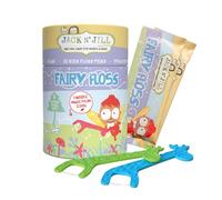 Jack N' Jill - Hilo dental para niños, respetuoso con el medio ambiente, envuelto individualmente, mango en forma de jirafa, hilo reciclable que se desliza fácilmente entre los dientes, 1 paquete de