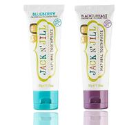 Jack N' Jill Kids Natural Toothpaste, Made With Natural Ingredients, Helps Soothe Gums & Fight Tooth Decay, Suitable From 6 Months+ - Blackcurrant & Blueberry Flavour Bundle 2 x 50g