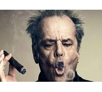 Jack Nicholson Americano Actor Película Cinema Estrella de Cine de Fumar Cigarro Póster Famous Celebridad Imagen Dormitorio Ilustraciones Estampado Foto Pared Decoración Reimpresión
