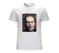 Jack Nicholson Low Poly 93 Men's T-Shirt Unisex White Cotton Hip Hop Print tee Shirts S