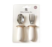 Jack o Juno Juego de cubiertos para bebé Jack o Juno. 2 piezas Cream