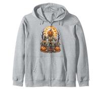 Jack O Lantern Espantapájaros Arte gótico de la Luna de Sudadera con Capucha