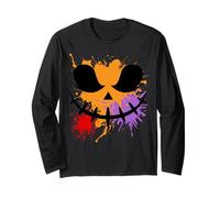 Jack O Lantern Face Pumpkin Colorful Hallowen Costume Funny Manga Larga