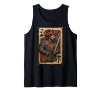 Jack of Clubs Warrior Knight Medieval Fantasy Lucky Poker Camiseta sin Mangas