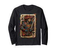 Jack of Clubs Warrior Knight Medieval Fantasy Lucky Poker Manga Larga
