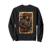 Jack of Clubs Warrior Knight Medieval Fantasy Lucky Poker Sudadera