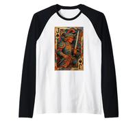 Jack of Spade Playing Card Paper Cut Lucky Poker Camiseta Manga Raglan