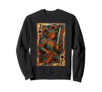 Jack of Spade Playing Card Paper Cut Lucky Poker Sudadera