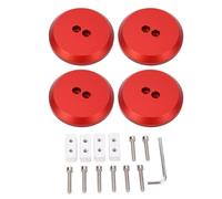 Jack Puck para Coches, Juego de 4 Piezas en Aleación de Aluminio Rojo - Protección y Elevación Segura para - C8 1997-2023