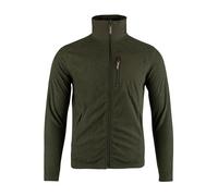 JACK PYKE Chaqueta de forro polar ligera para hombre, manga larga, cuello en contraste, parches en los codos y bolsillos con cremallera, ideal para senderismo, caza y ropa de campo, color verde oliva