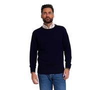Jack Pyke - Jersey de Punto de Cuello Redondo - 100% Lana de Borrego - Azul Marino - XXL